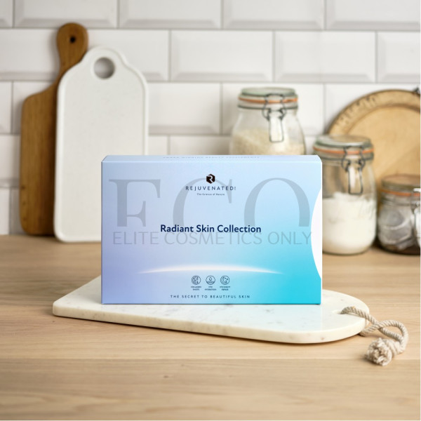 Rejuvenated RADIANT SKIN COLLECTION - Hydrating Set of 3 collagen products for radiant skin.