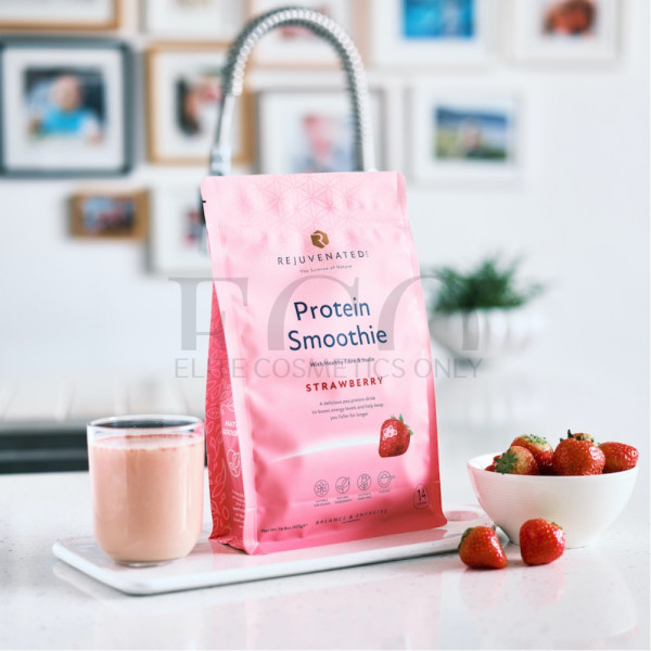 Rejuvenated Protein Smoothie Strawberry - Protein Smoothie with strawberry flavor, 14 servings