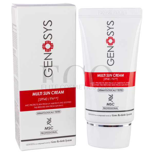 Sunscreen GENOSYS Multi Sun Cream SPF 40 (MSC), 40 ml