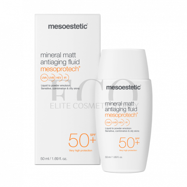 Матуюча сироватка з антивіковим ефектом MESOESTETIC Mineral Matt Anti Aging Fluid SPF 50, 50 мл
