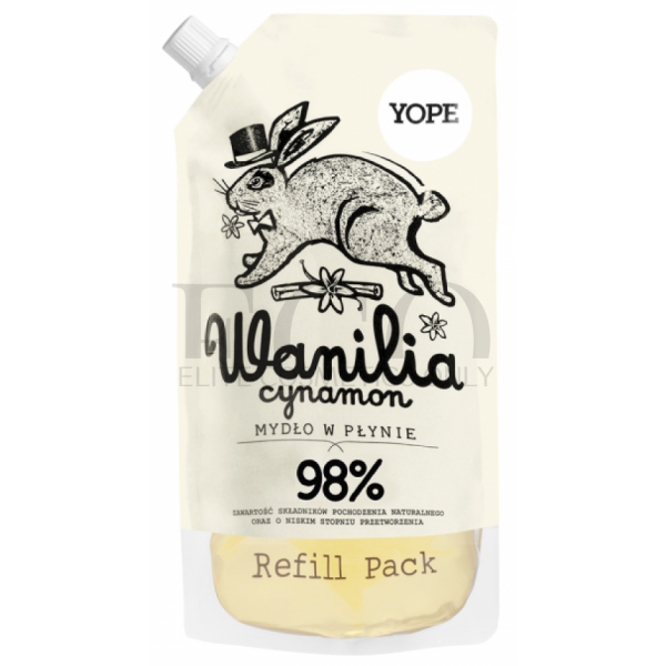 YOPE REFILL Natural Hand Wash Liquid Soap Vanilla And Cinnamon, 500 ml
