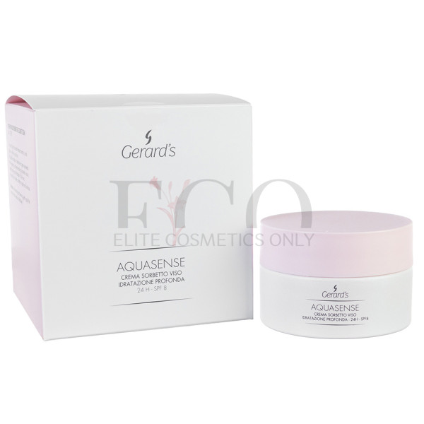 Інтенсивний зволожуювальний крем Gerards AQUASENSE INTENSIVE MOISTURISING FACE SORBET CREAM 24H – SPF 8, 50 мл